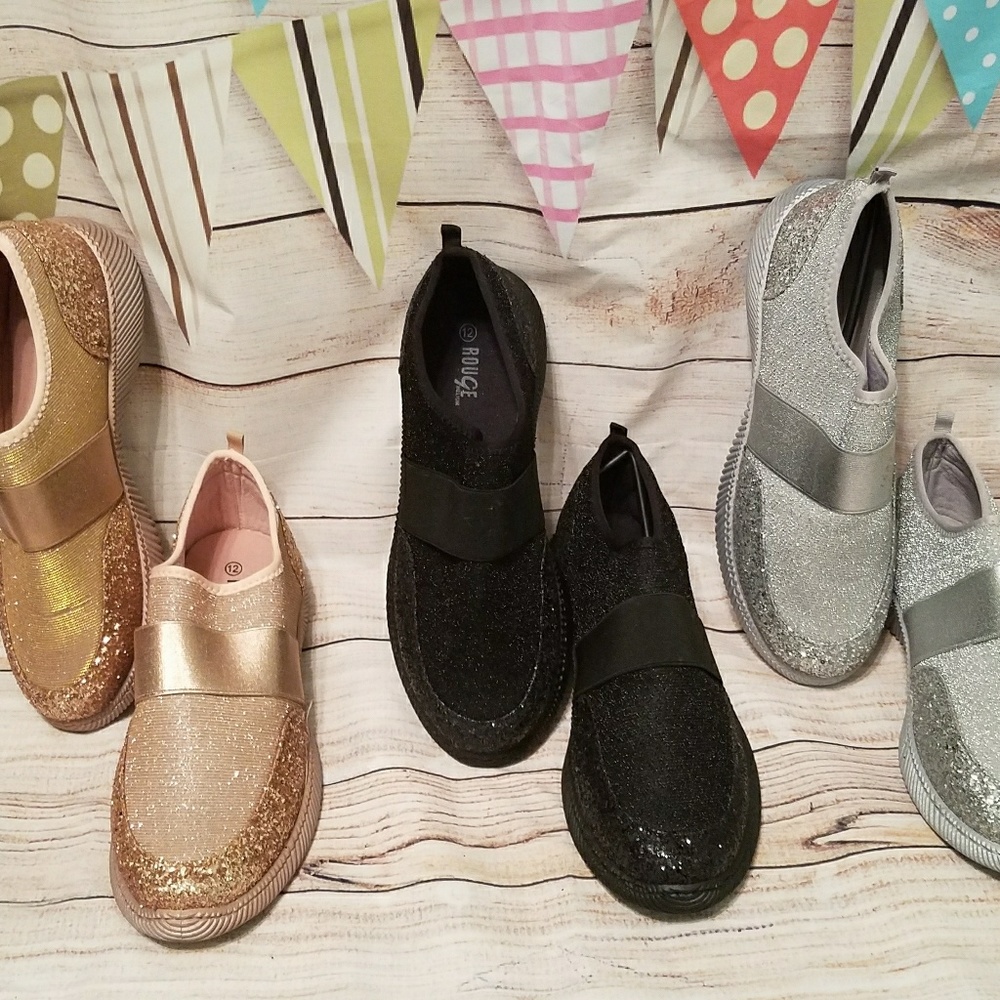 Silver Glitter Shoes - 12